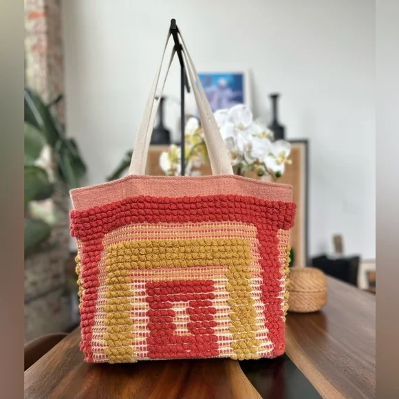 Crochet Tote Bag Colorful BIG! - Picture 4 of 12